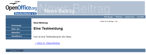 Screenshot of my first Typo3-Template Screenshot of my first Typo3-Template